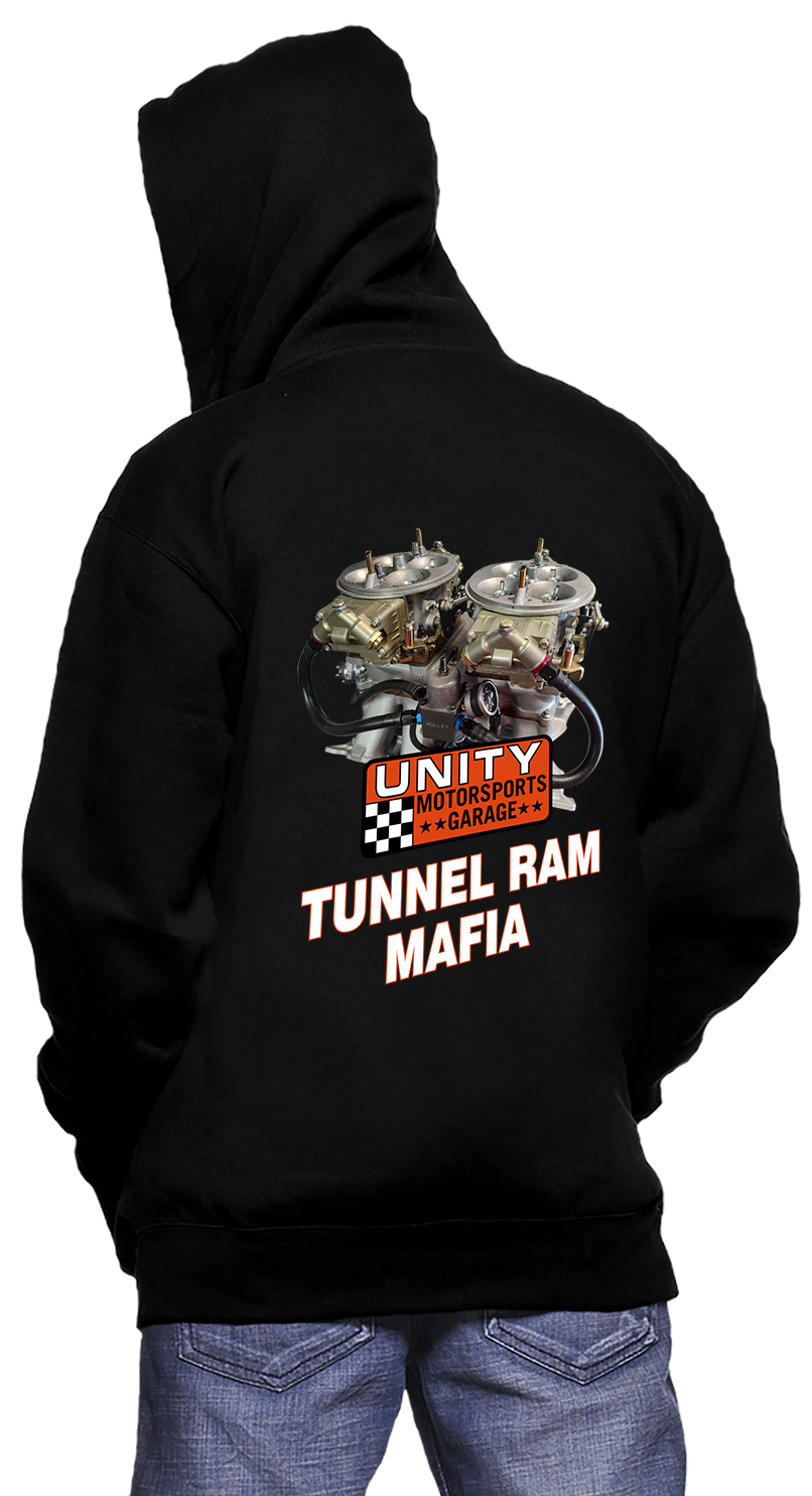 Unity Motorsports Garage Tunnel Ram Mafia Pullover Hooded Sweatshirt